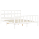 Bed Frame without Mattress White 160x200 cm Solid Wood Pine 3193022
