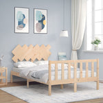 ZNTS Bed Frame without Mattress 120x200 cm Solid Wood Pine 3193461