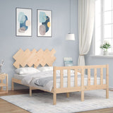 Bed Frame without Mattress Small Double Solid Wood Pine 3193436
