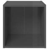 TV Cabinets 4 pcs High Gloss Grey 37x35x37 cm Engineered Wood 805524