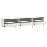 ZNTS TV Cabinet White 202x39x43.5 cm Cold-rolled Steel 851351