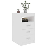 801805 Drawer Cabinet White 40x50x76 cm Engineered Wood