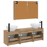 Bathroom Cabinet Set 4 pcs Artisan Oak Engineered Wood 3406630