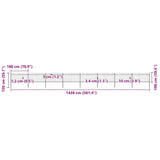 Garden Fence with Spear Top Steel 1426x100 cm Black 277618