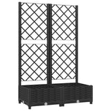 Garden Planter with Trellis Black 80x40x121.5 cm PP 318270