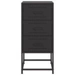 ZNTS Bedside Cabinets 2 pcs Black 36x39x78 cm Steel 846579