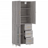 Highboard Grey Sonoma 69.5x34x180 cm Engineered Wood 3195945