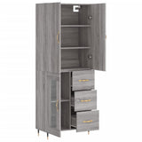Highboard Grey Sonoma 69,5x34x180 cm Engineered Wood 3195945