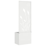Garden Privacy Screen White 50 x 150 cm Cold-rolled steel 876428