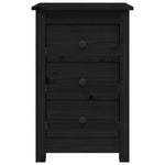 Bedside Cabinets 2 pcs Black 40x35x61.5 cm Solid Wood Pine 813708