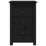 Bedside Cabinets 2 pcs Black 40x35x61.5 cm Solid Wood Pine 813708