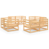 Garden Lounge Set Natural Pine Solid pinewood Large Modular 3075284