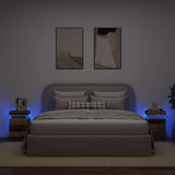 Bedside Cabinets with LED 2 pcs Old Wood 35x39x55 cm Engineered Wood 857655
