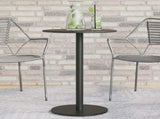 Garden Table Round Black 50x72 cm Steel 4009308