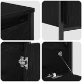 Bathroom Furniture Set 3 pcs Black Oak Engineered Wood 3328359