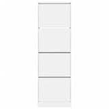 Shoe Cabinet with 4 Flip-Drawers White 60x34x187.5 cm 3214371