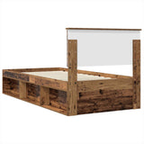 Bed Frame with Headboard Old Wood 75 x 190 cm Engineered wood 3407947