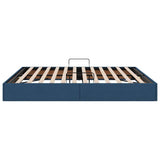 Storage Bed with Mattress with Storage Blue 180 x 200 cm Fabric 3370033