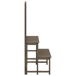 ZNTS Plant Stand with Trellis Grey 70x42x115 cm Solid Fir Wood 316414