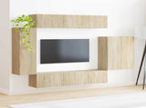 TV Wall Cabinet Set Wall-mounted 6 pcs Sonoma Oak 3408954