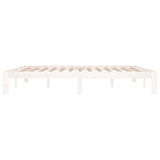 Bed Frame without Mattress White 180x200cm Super King Size 810381