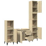 3 Piece Bathroom Furniture Set Sonoma Oak Engineered Wood 3282654