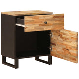 Bed cabinet with Drawer Brown 50 x 33 x 60 cm Solid Mango Wood 4018304