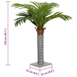 Artificial Palm Tree 12 Leaves 150 cm Green 4103576
