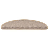 Stair Mats Self-adhesive Sisal-Look 15 pcs 65x21x4 cm Light Beige 326880