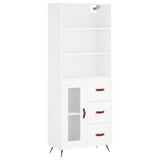 Highboard White 69.5x34x180 cm Engineered Wood 3189477