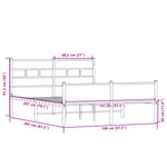 Bed Frame without Mattress Sonoma Oak 140x200 cm Engineered Wood 4017291