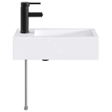 Bathroom Wash Basin Matte Black 45.5 x 25.5 x 13 cm Metal 890225