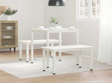 Dining Table White 60 x 60 x 75 cm Solid Pine Wood 892780