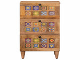 Sideboard with Drawer Natural 40 x 33 x 75 cm Solid Mango Wood 4018283