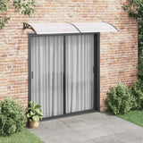 Door Canopy Black and Transparent 240x75 cm PC 144816