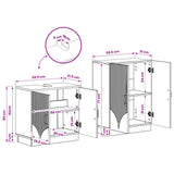 2 Piece Bathroom Cabinet Set HOORN Concrete Grey 3417633