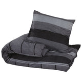 Duvet Cover Set Dark Grey 240x220 cm Cotton 136419