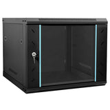 Network Cabinet with Storage Black 60 x 60 x 50 cm Steel 42017638
