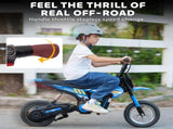 Kids Electric Motorbike 3 Gearboxes Speed Ride on Motorcycle with 40min Ranges - Blue T3398P555165