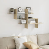 Wall Shelf Sonoma Oak 124.5x18x60.5 cm Engineered Wood 853265