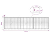 Gabion with 3.5 mm Wire and 5x5 cm Mesh 150x20x50 cm 3462117