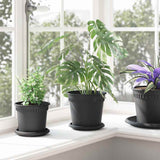 Plant Pots 24 pcs Black 17 x 14 cm Plastic 3403268