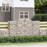 Arched Gabion Baskets 20 pcs 200x30x120/140 cm Galvanised Iron 3146146