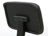 Saddle Shape Adjustable Salon Stool with Back Black 77528035