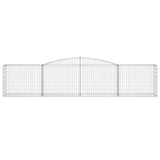 Arched Gabion Baskets 5 pcs 400x50x80/100 cm Galvanised Iron 3146986