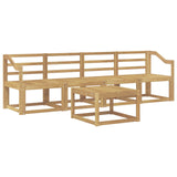 Outdoor Sofa Set 5 pcs White 59 x 59 x 37 cm Solid Acacia Wood 3387223