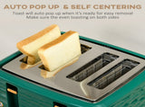 3000W 1.7L Rapid Boil Kettle & 4 Slice Toaster, Kettle and Toaster Set with 7 Browning Controls and T3398P344648