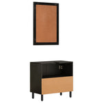 ZNTS 2 Piece Bathroom Cabinet Set Solid Wood Mango 3206293