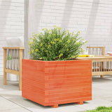Garden Planter Wax Brown 60x60x49.5 cm Solid Wood Pine 847360