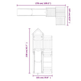 Outdoor Playset Natural Wood Solid Douglas Wood Large Durable 3156872